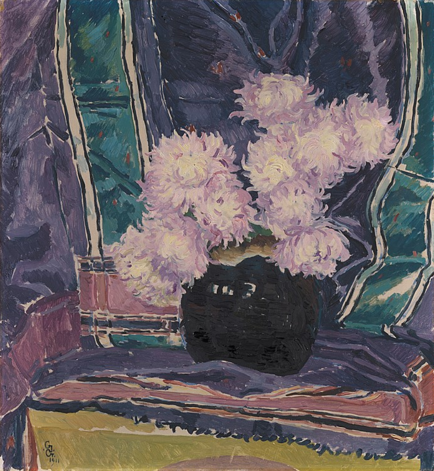 Giovanni Giacometti. Still life with chrysanthemums