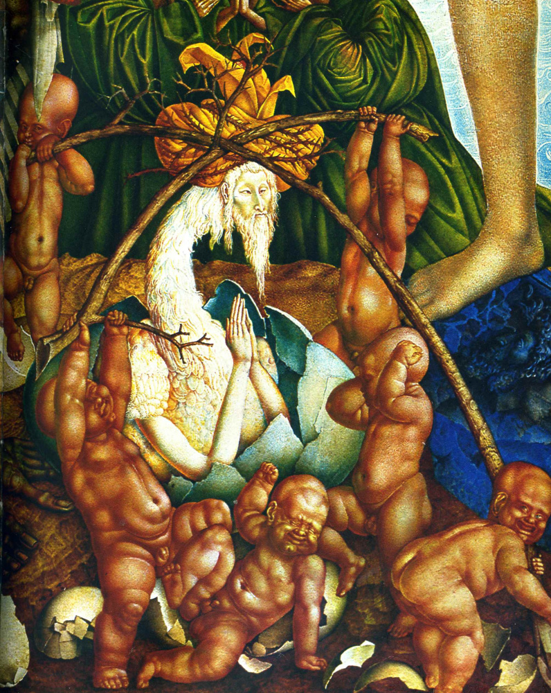 Ernst Fuchs. Wedding with a Unicorn. Fragment 2