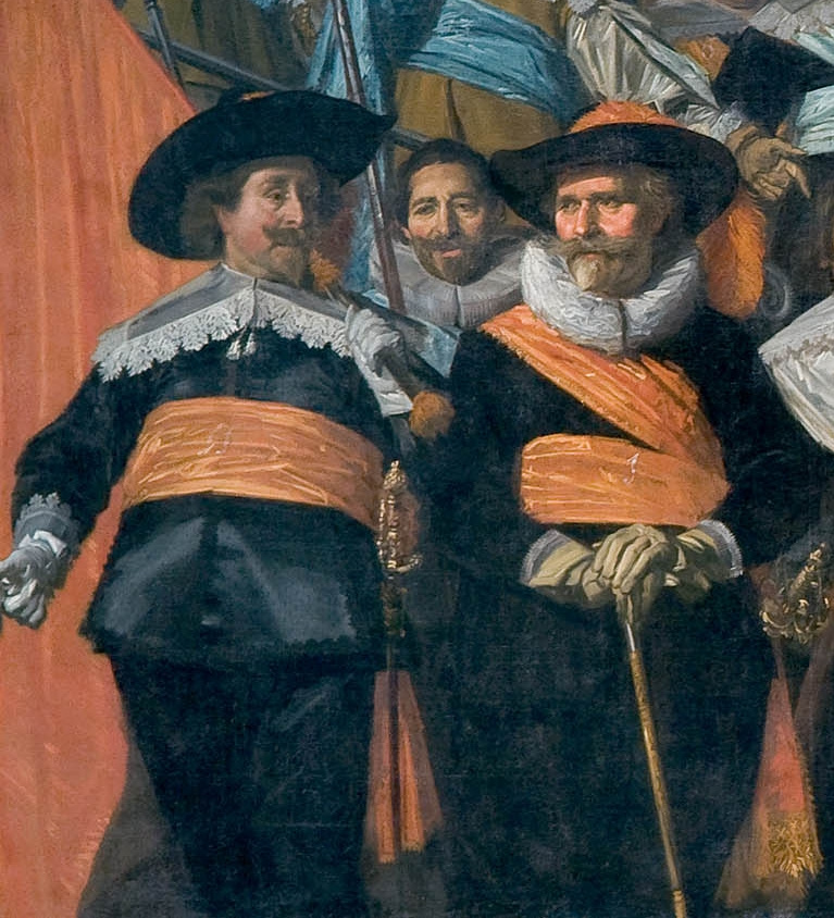 Frans Hals. Group portrait of officers and sergeants rifle company of St.. George Fragment 5