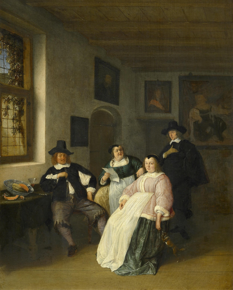 Adrian Jans van Ostade. The De Goyer family and the painter
