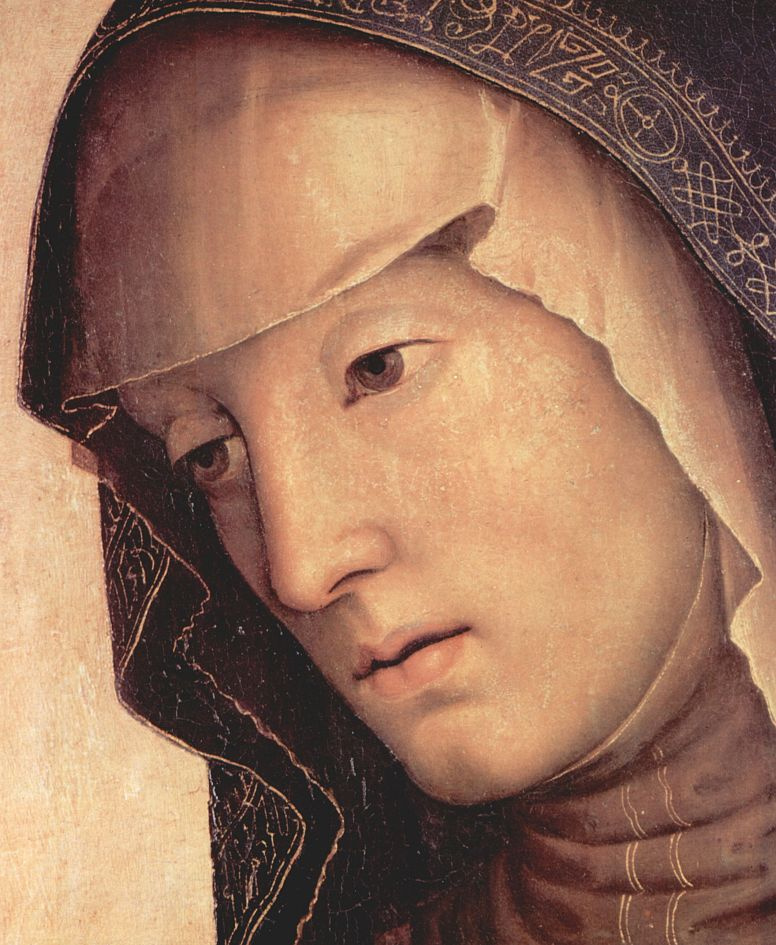 Pietro Perugino. Pieta, detail: Maria