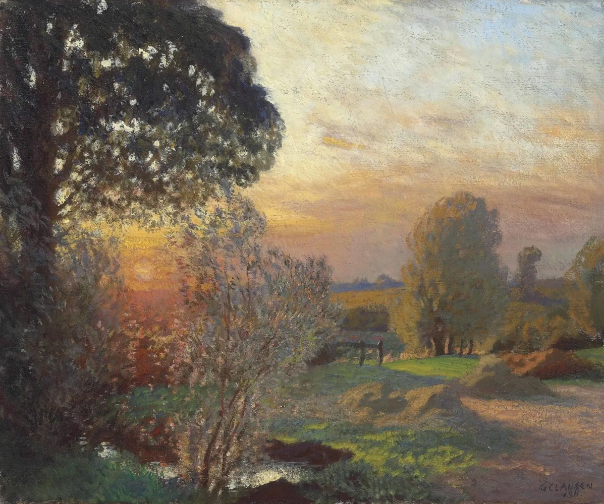 Британский художник Джордж Клаузен (George Clausen, 1852 - 1944)