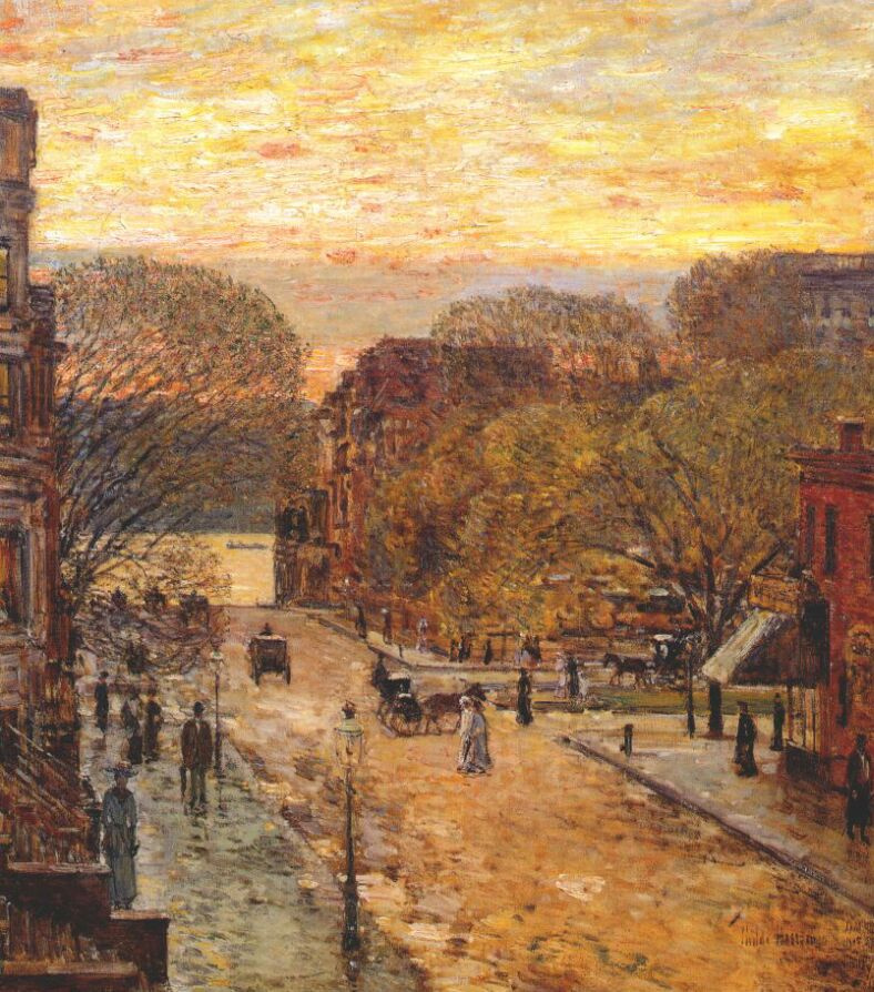 Childe Hassam. Spring in the 78th West street