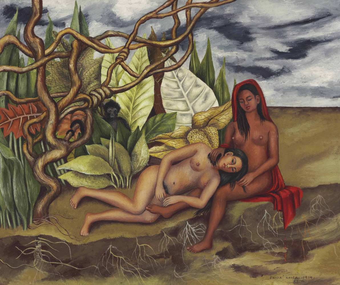Frida Kahlo. Two nudes in the forest