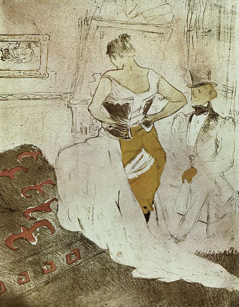 Henri de Toulouse-Lautrec. Woman in corset