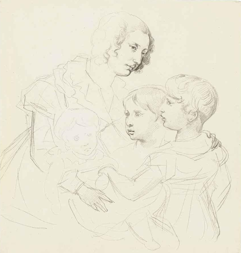 Théodore Géricault. Young mother with three children
