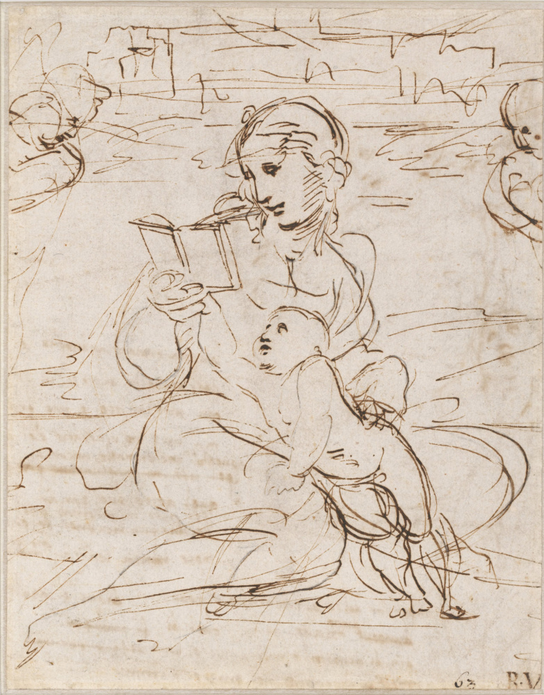 Raphael Sanzio. Madonna with child reading