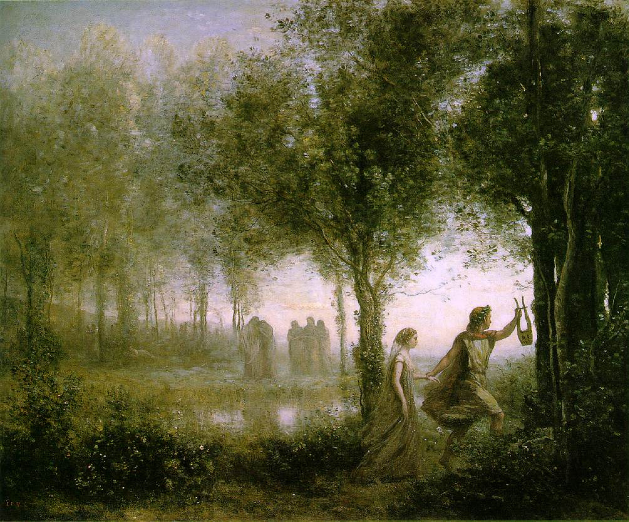 Camille Corot Orpheus Leading Eurydice of the Underworld, 20 ...