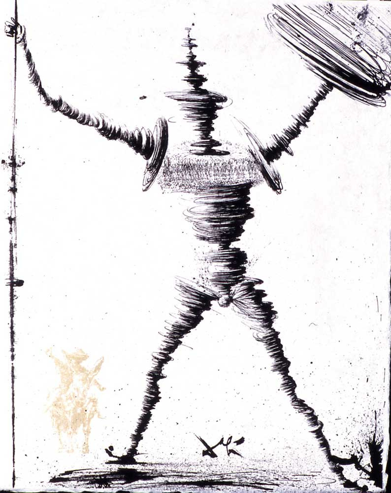 Salvador Dali. Don Quixote (illustration for the novel "don Quixote")