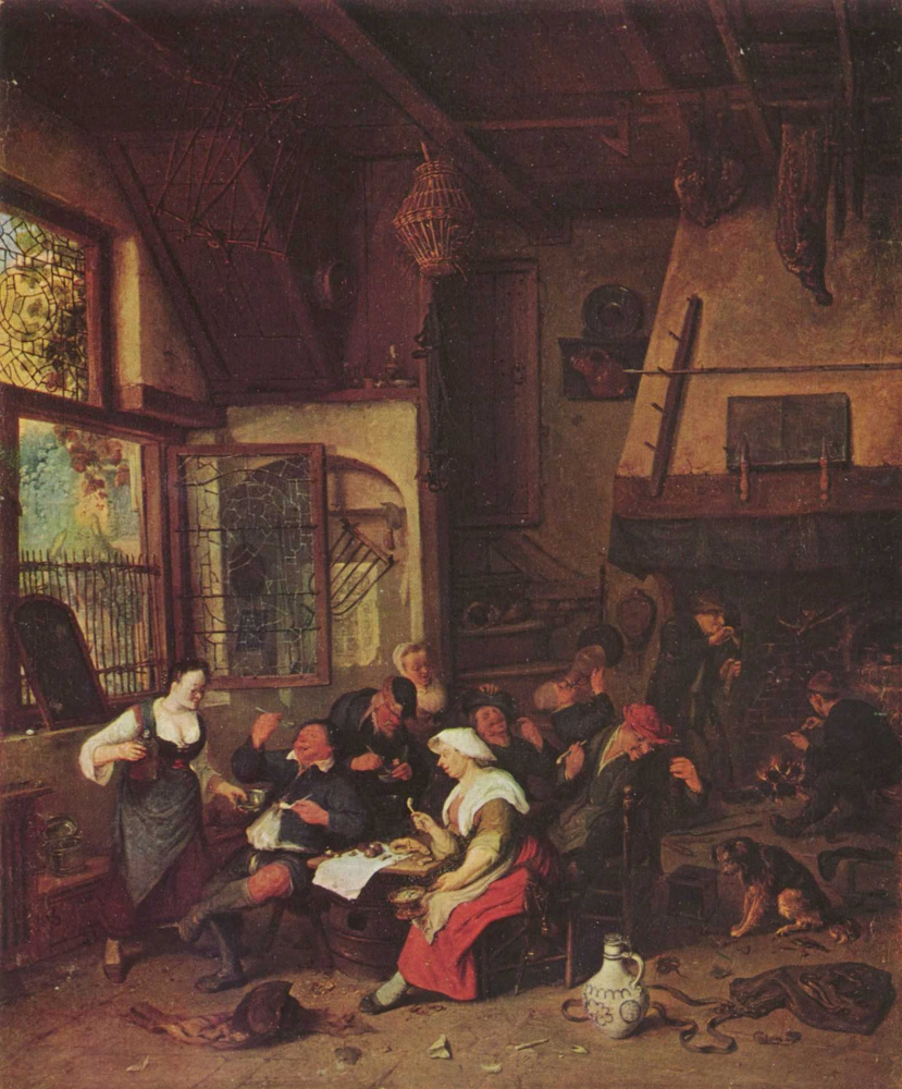 Cornelis Dyusart. Scene in the tavern