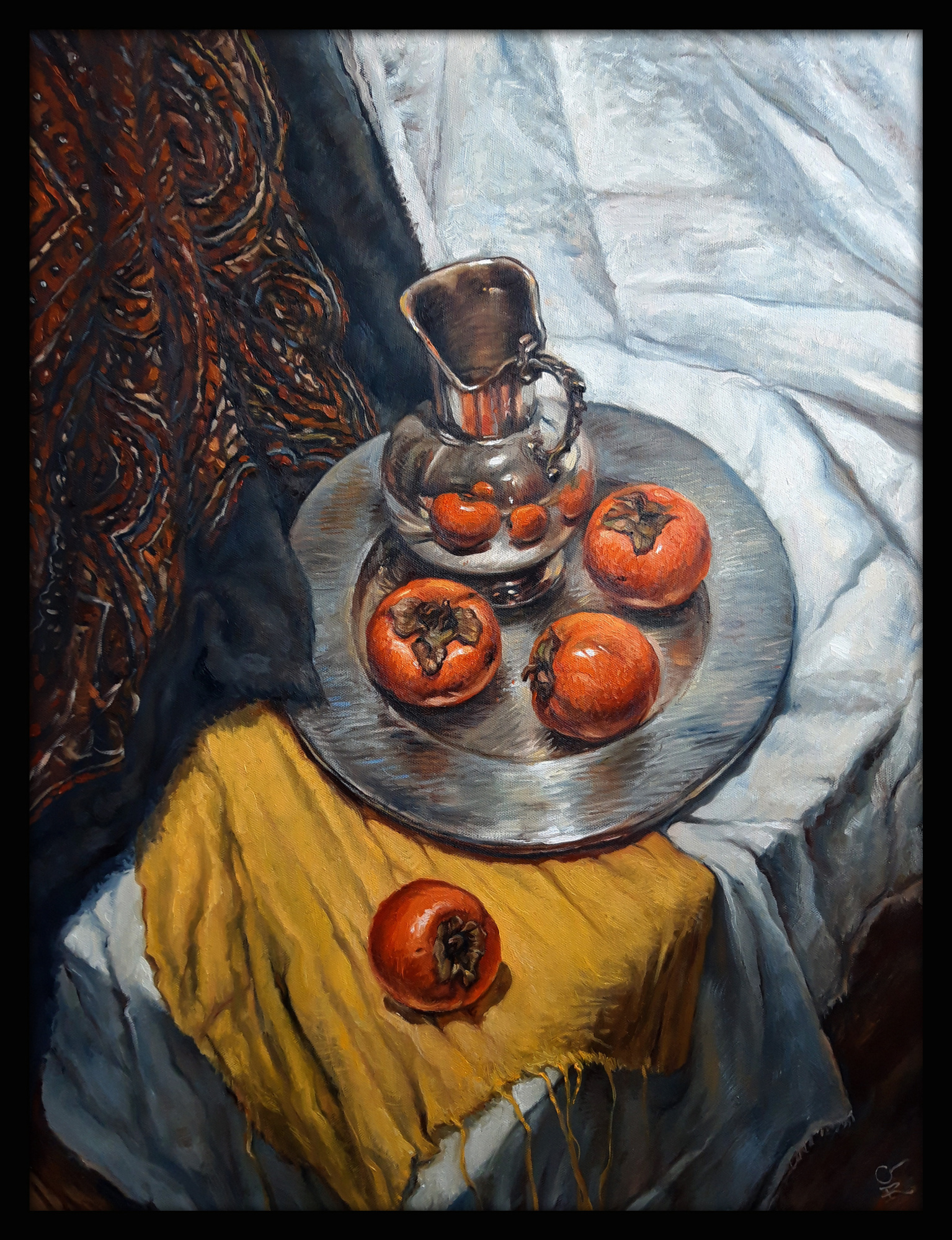 persimmon still life