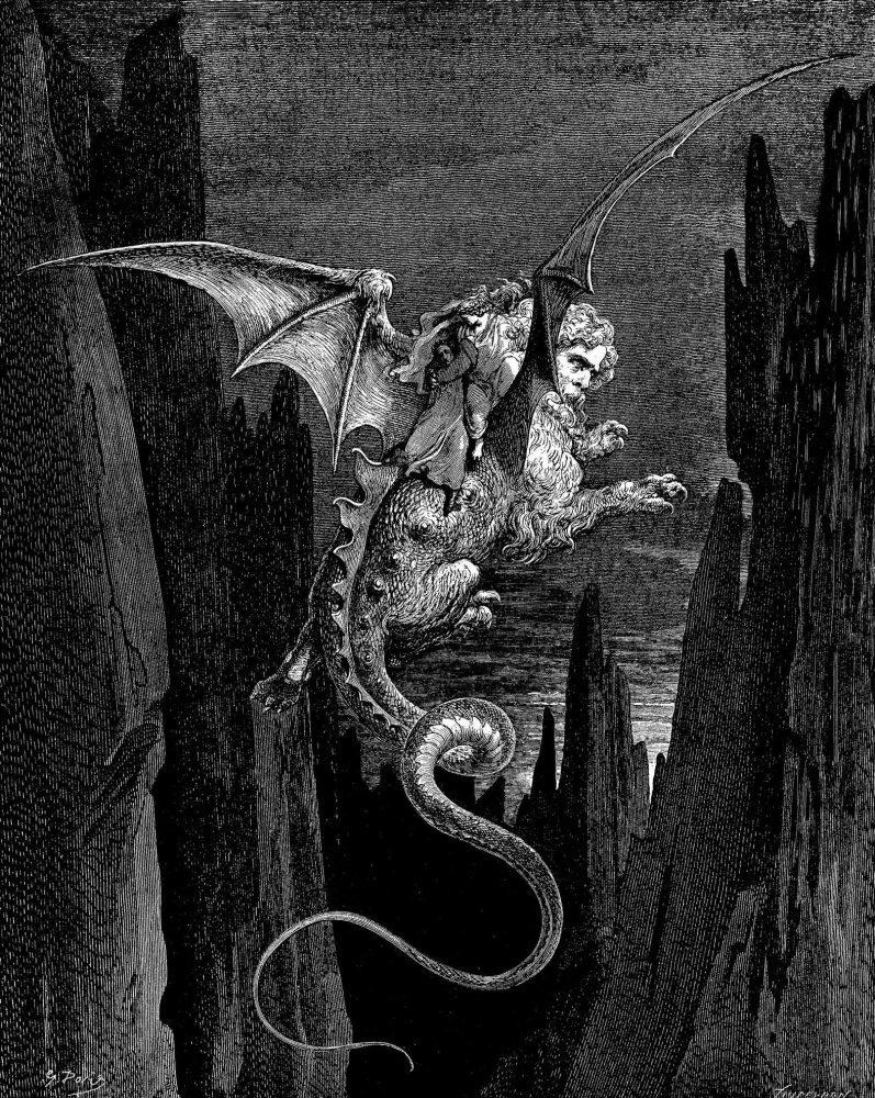 Paul Gustave Dore. Illustration to the Divine Comedy by Dante, Hell