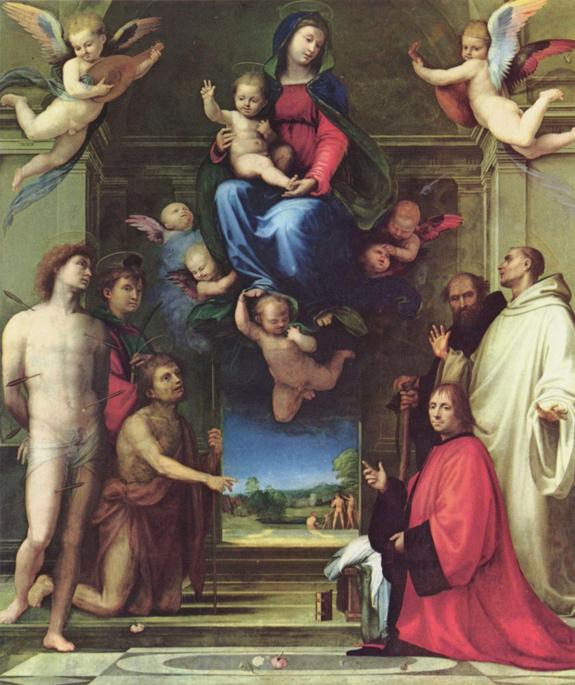 Fra Bartolomeo. Mary with saints and donor Jean Karandol