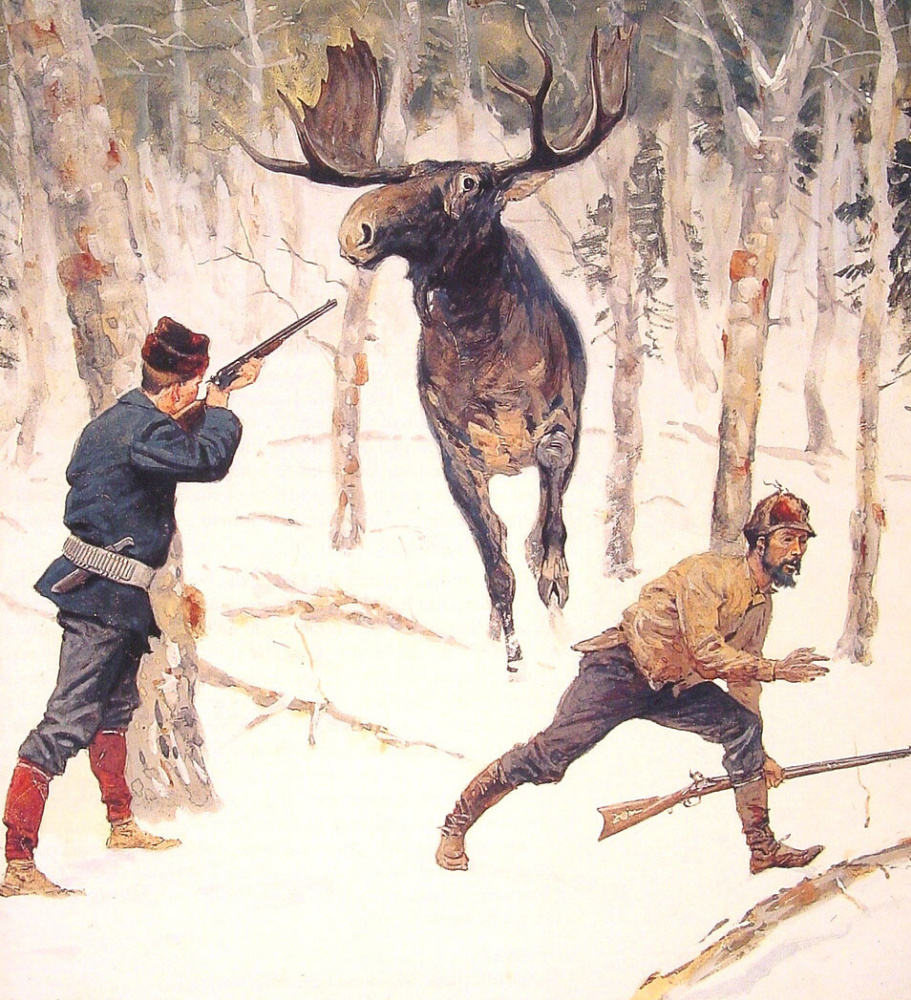 картинки про охотников в лесу