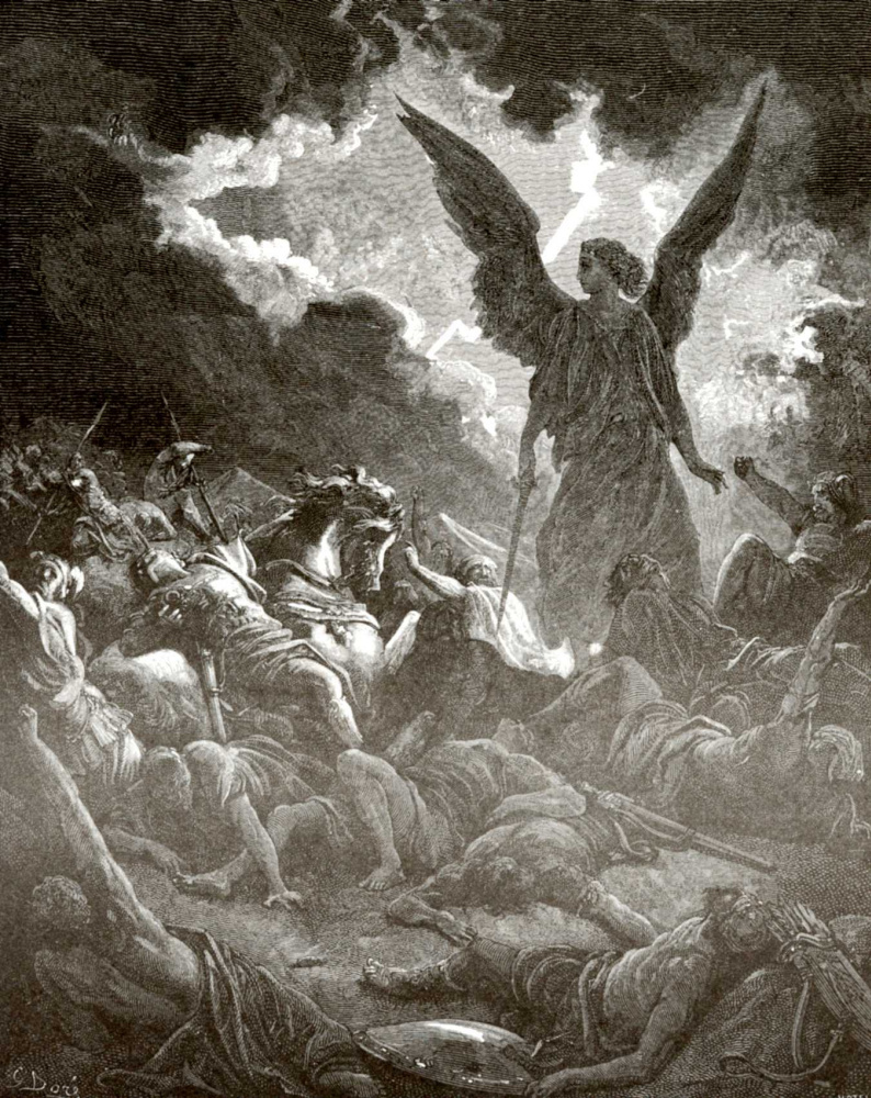 Paul Gustave Dore Illustration to the Bible: the angel of the Lord ...