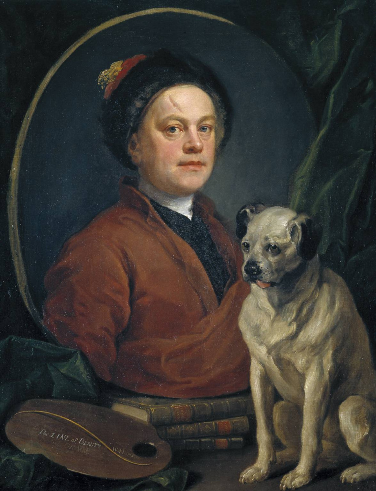 William Hogarth. Self-portrait with dog