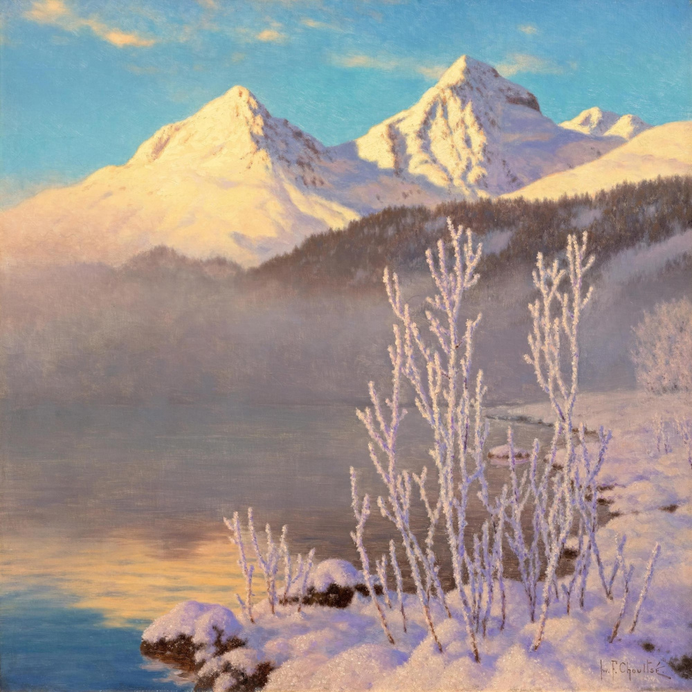 Ivan Choultsé. View of lake Saint Moritz
