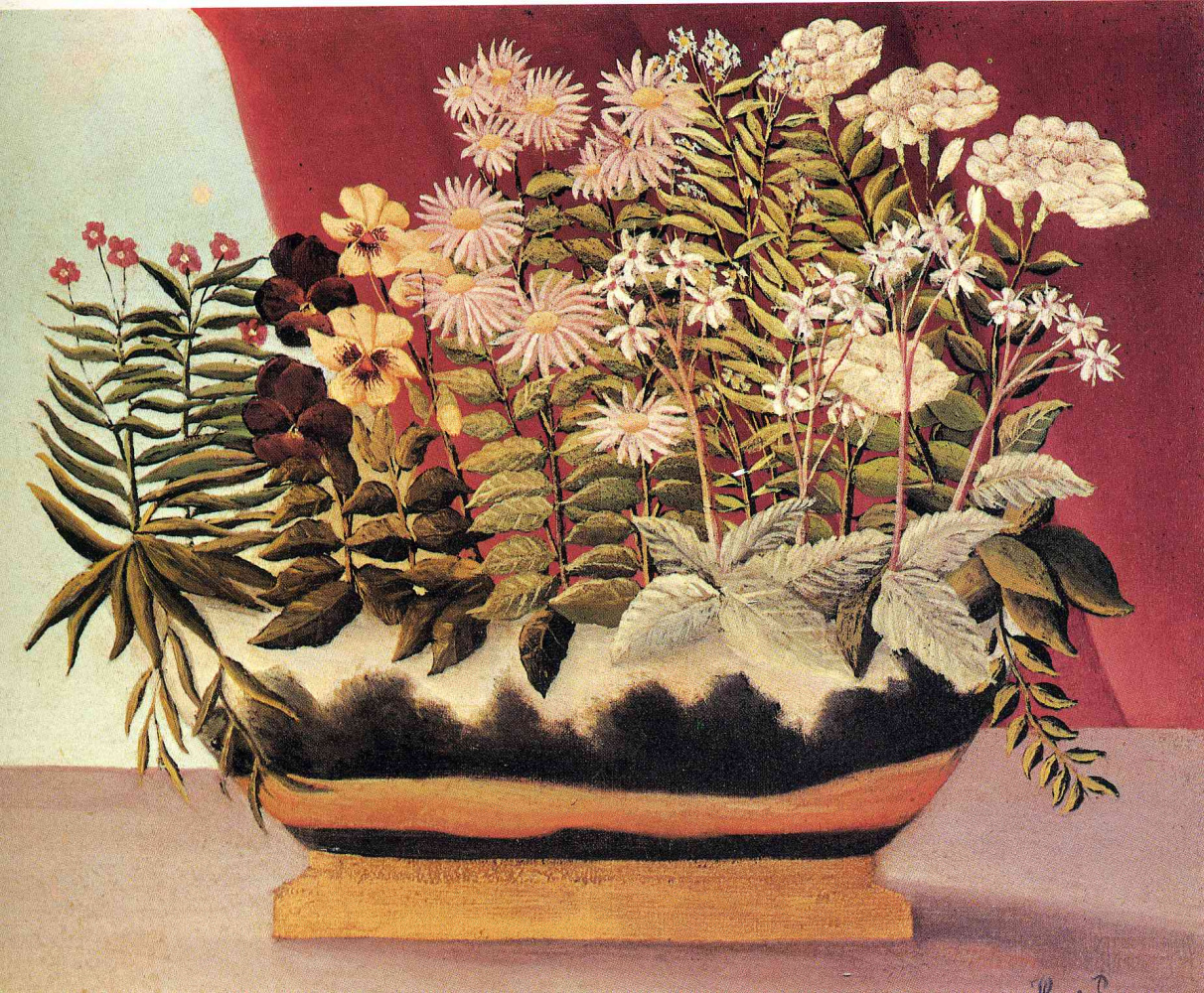 Henri Rousseau. Flowers in pot