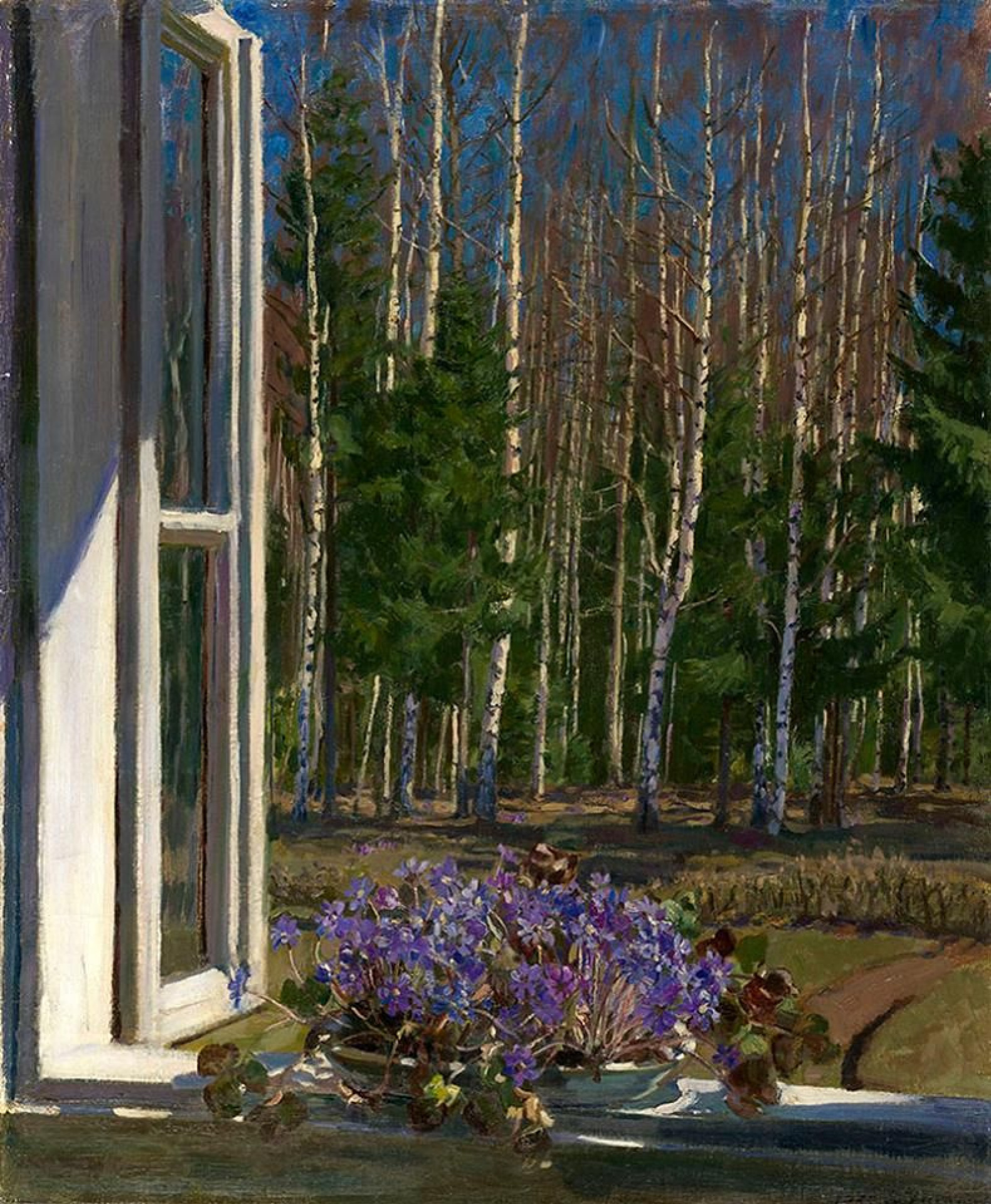 Stanislav Yulianovich Zhukovsky 春风景与紫罗兰 1901 62 74 厘米 作品描述 Arthive