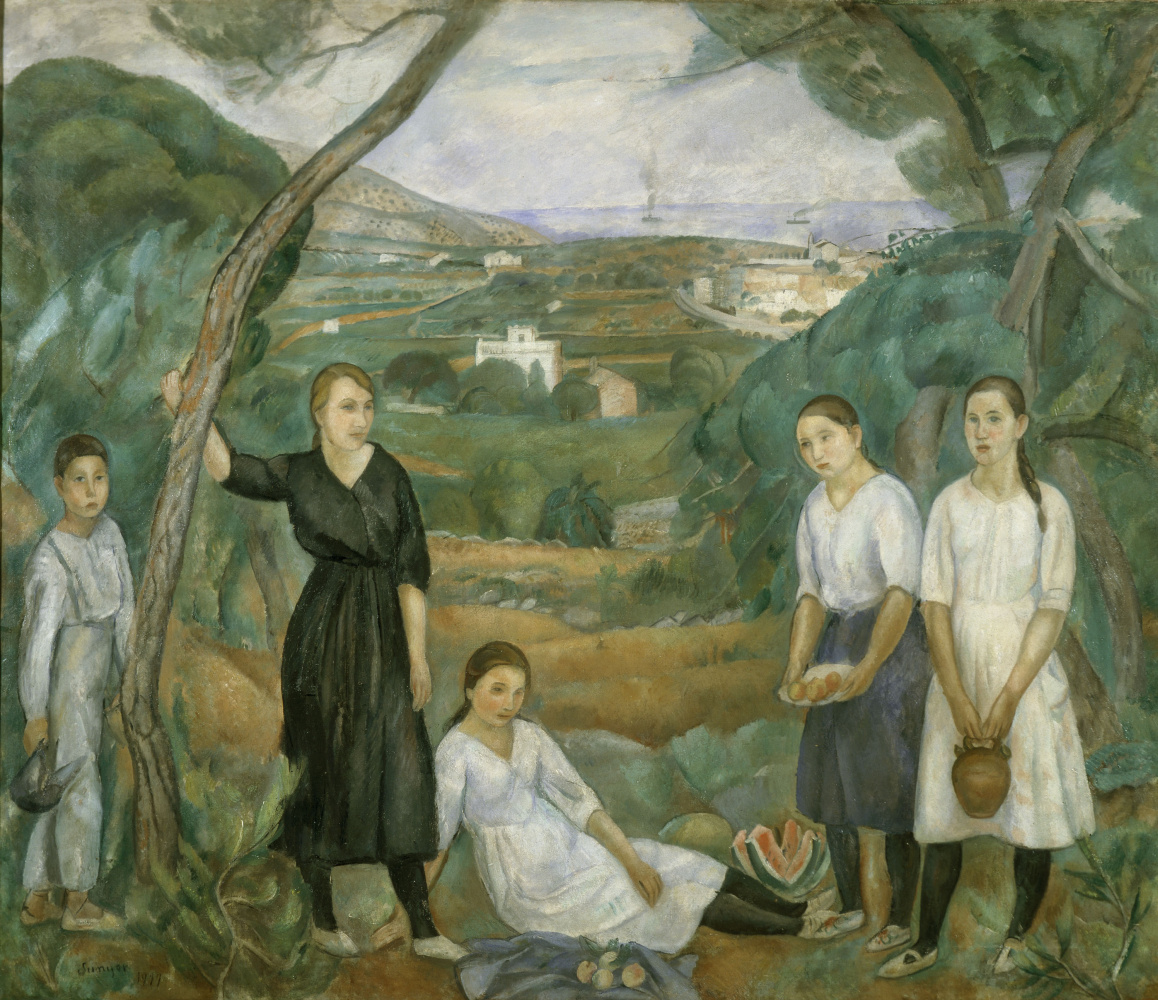 Joaquim Sounier. Family in a landscape