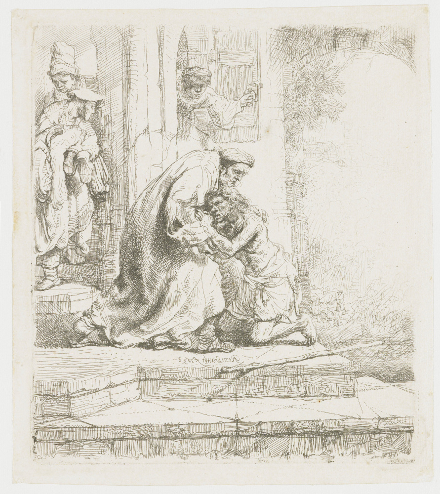 Рембрандт Возвращение блудного сына рисунок
