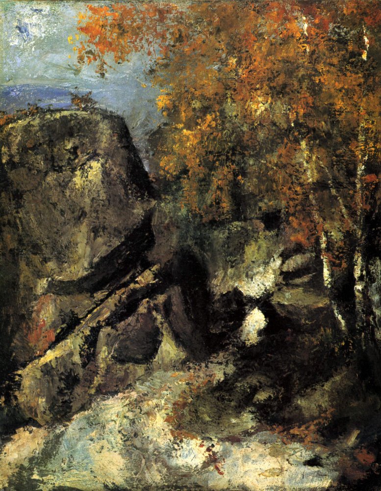 Paul Cezanne. Rocks in the forest of Fontainebleau