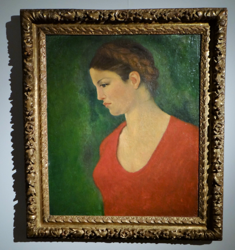 Girl in red (Portrait of Dina Vierny)