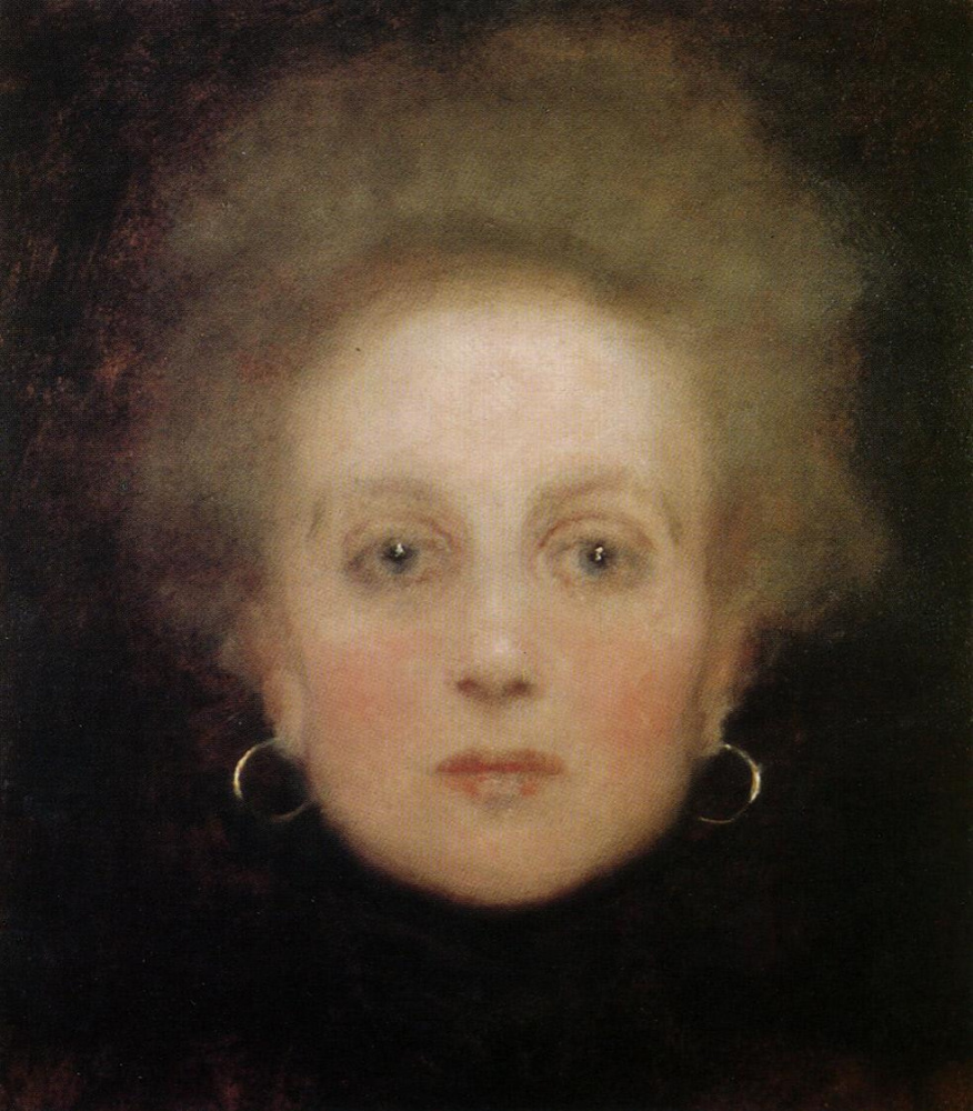 Gustav Klimt Full Face Portrait of a Lady, 1898, 34×38 cm: Description ...