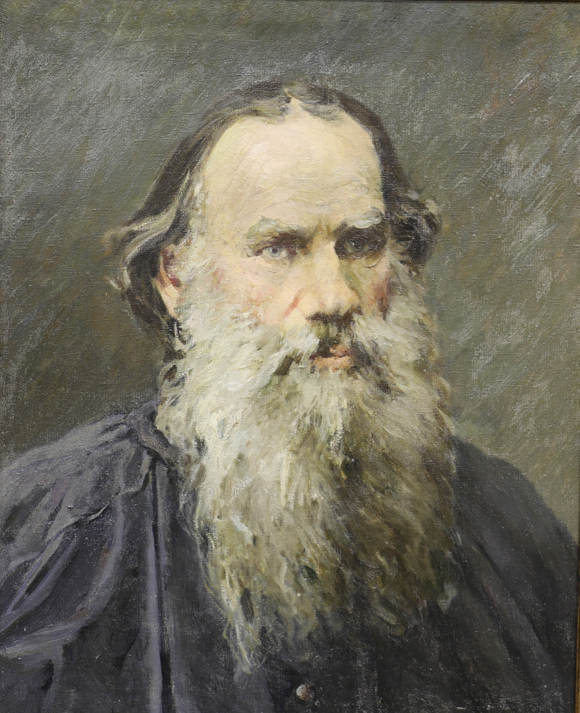 Vasily Osipovich Fomichev. Portrait of Leo Tolstoy.