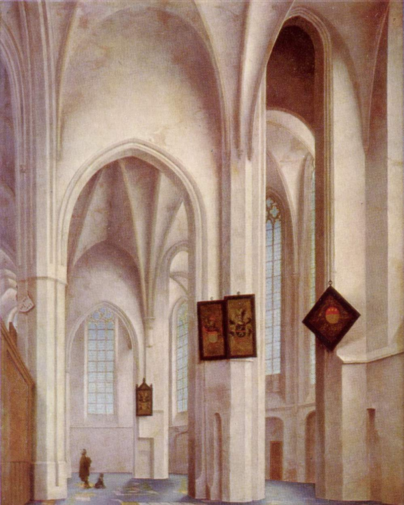 Peter Janson Sanremo. Interior view of St. James Church in Utrecht