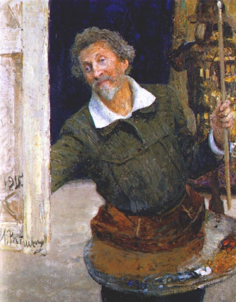 Ilya Efimovich Repin. Self-portrait at work