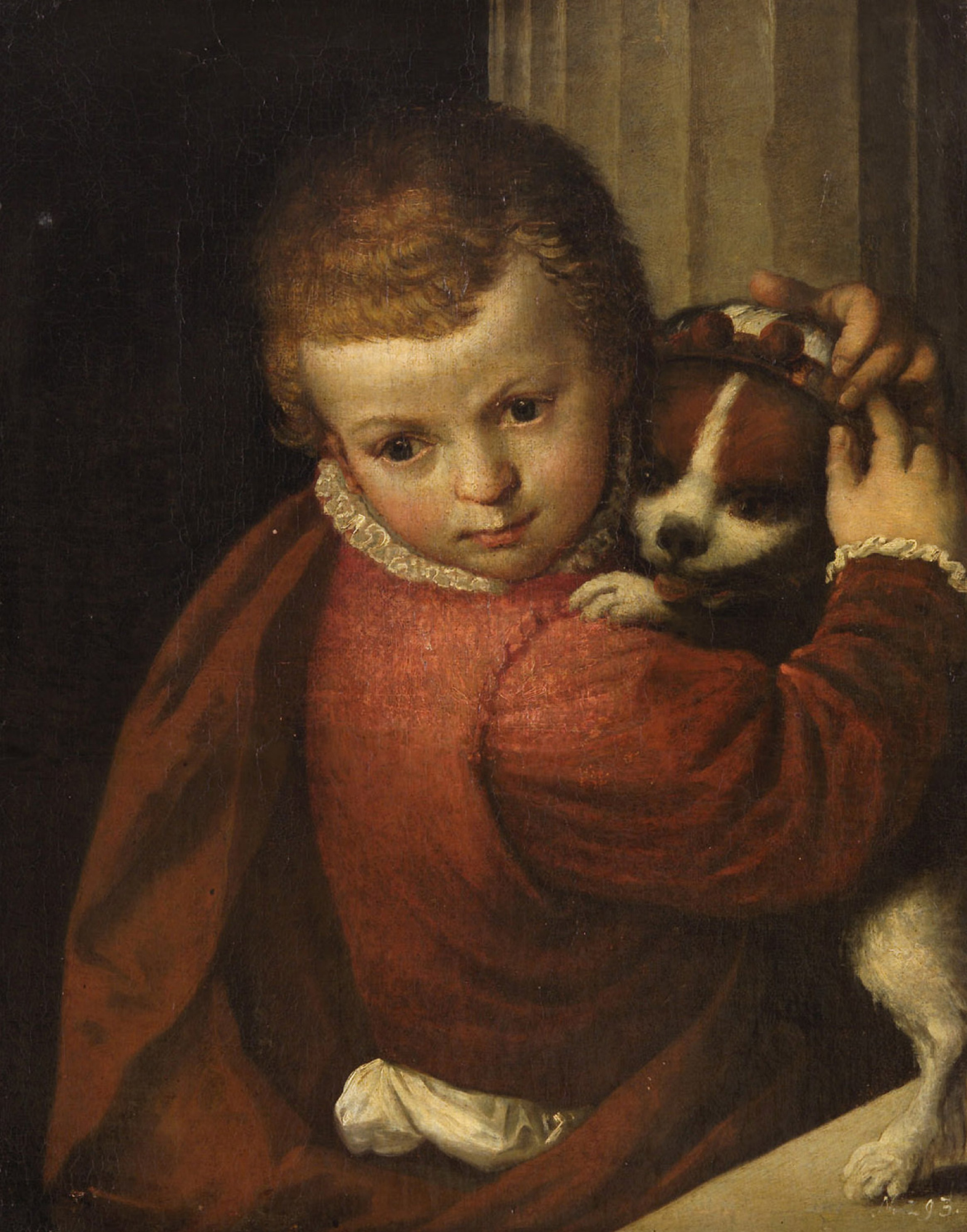 Painting of boy with 2024 dog