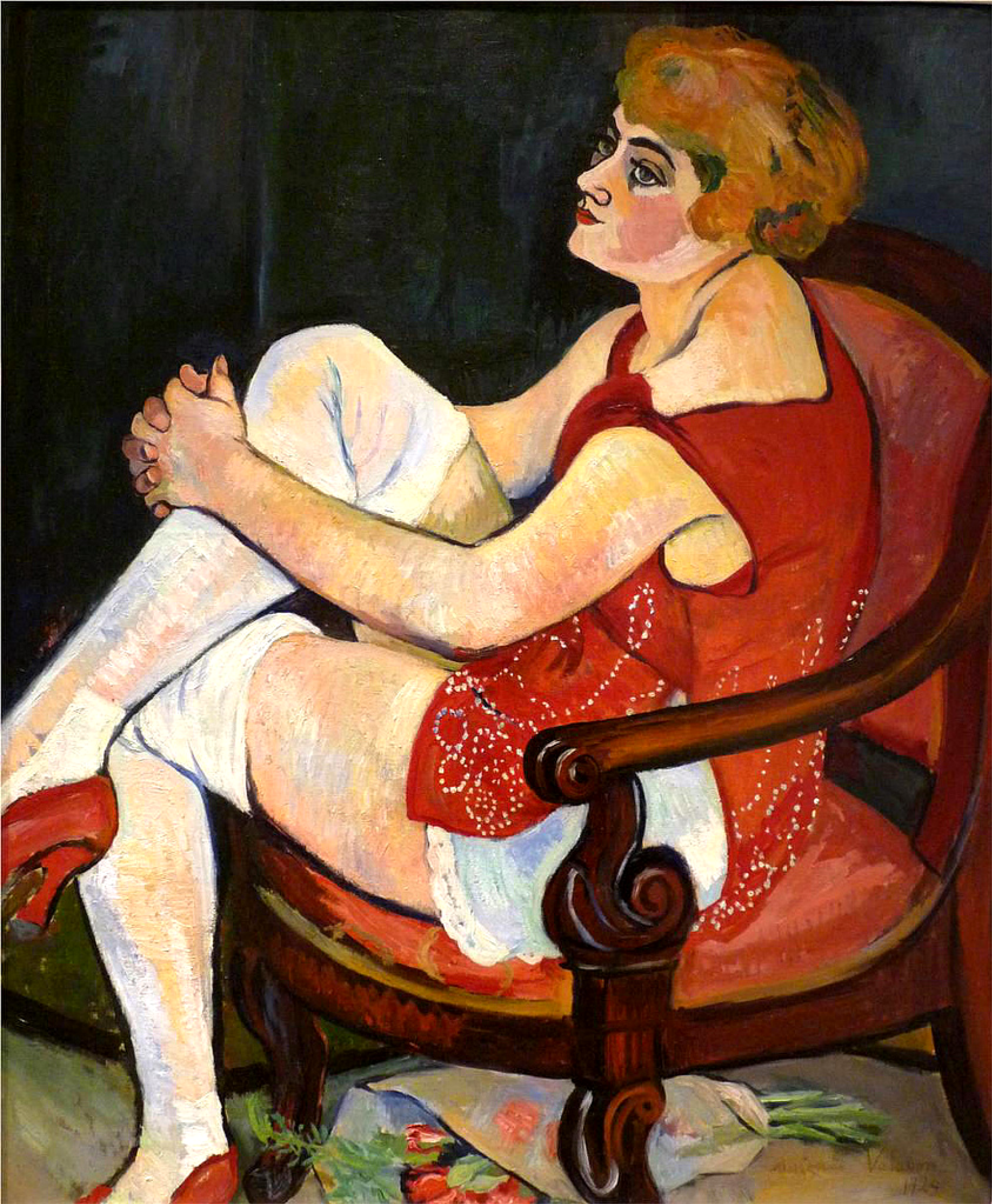 Suzanne Valadon Mujer en medias blancas, 1924, 89×117 cm: Descripción de la  obra