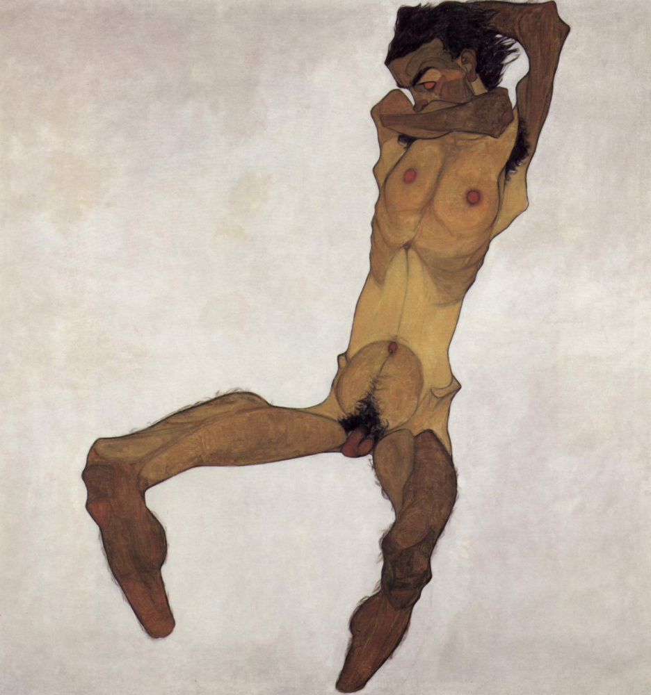 Egon Schiele. Sitting Nude
