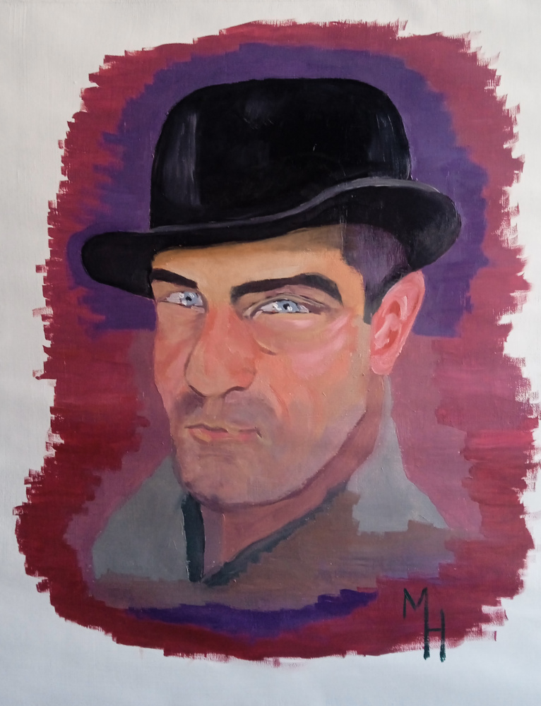 Maximillian Honderflenik. Portrait of a man in a hat