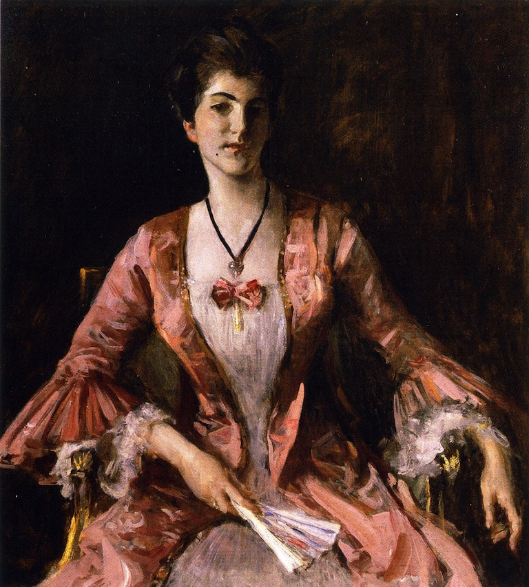 William Merritt Chase. Miss Dorothy chase in a pink dress
