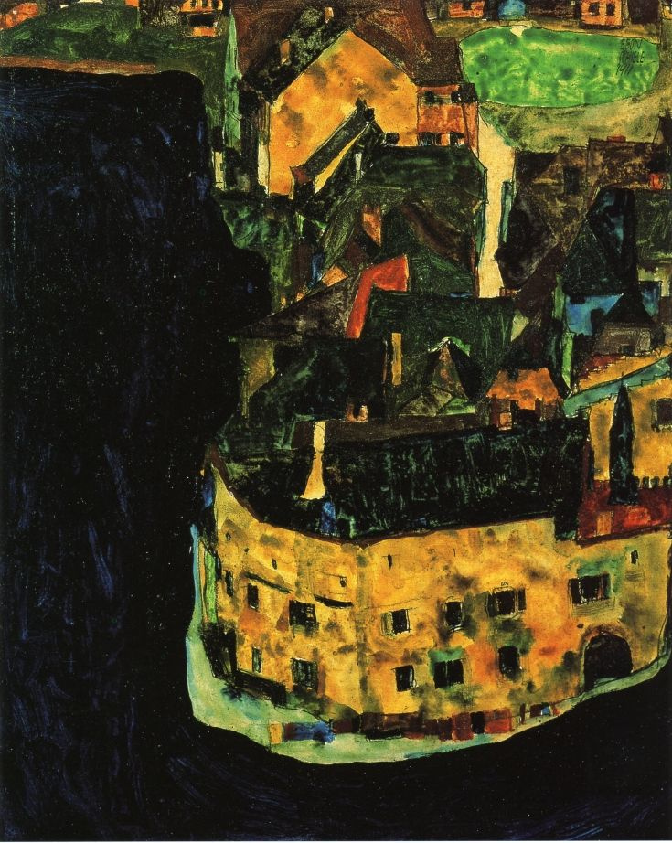 Egon Schiele. City on the blue river