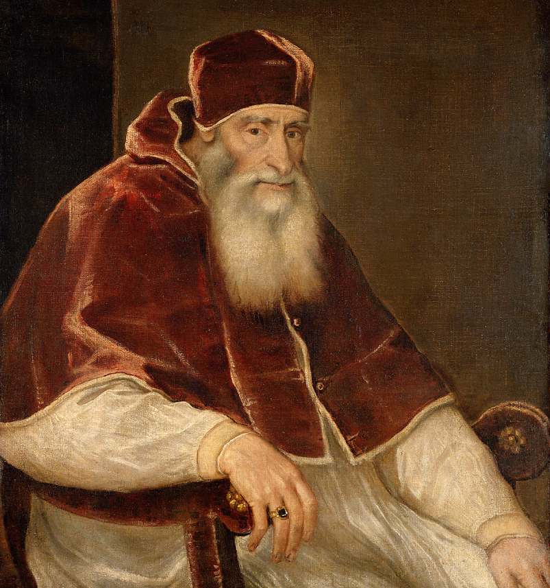 Titian Vecelli. Portrait of Pope Paul III Farnese