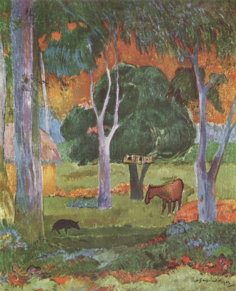 Paul Gauguin. Landscape on the island of Dominic