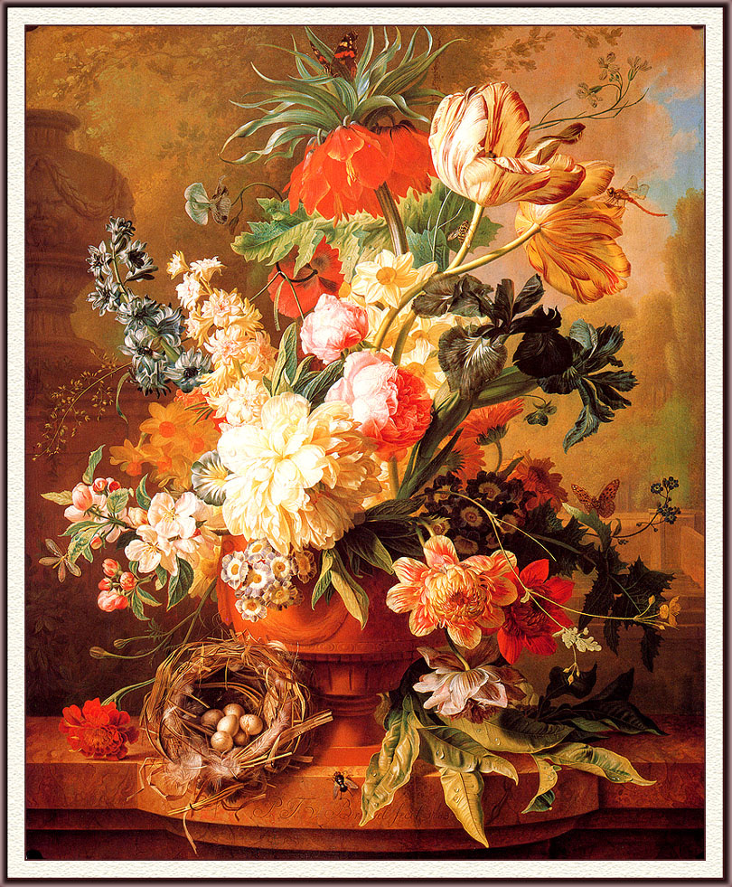 Paul Theodore van Brussels. Vase with flowers