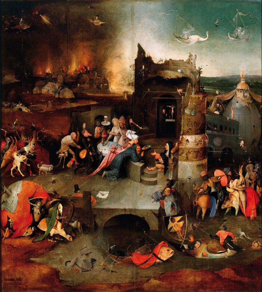 Hieronymus Bosch. The Temptation Of St. Anthony. The Central part of the triptych