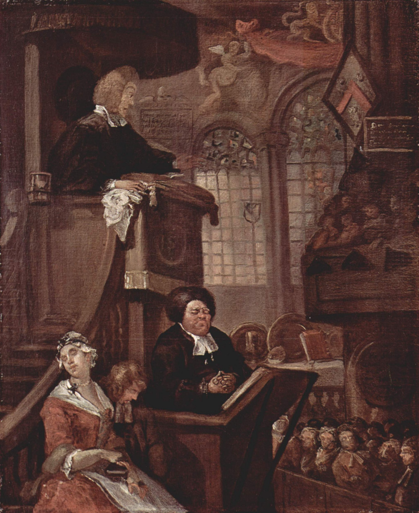 William Hogarth. The sleeping congregation