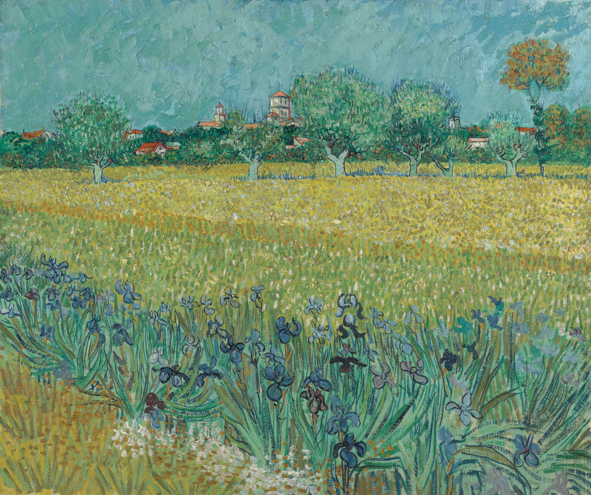 Vincent van Gogh. View of Arles with irises