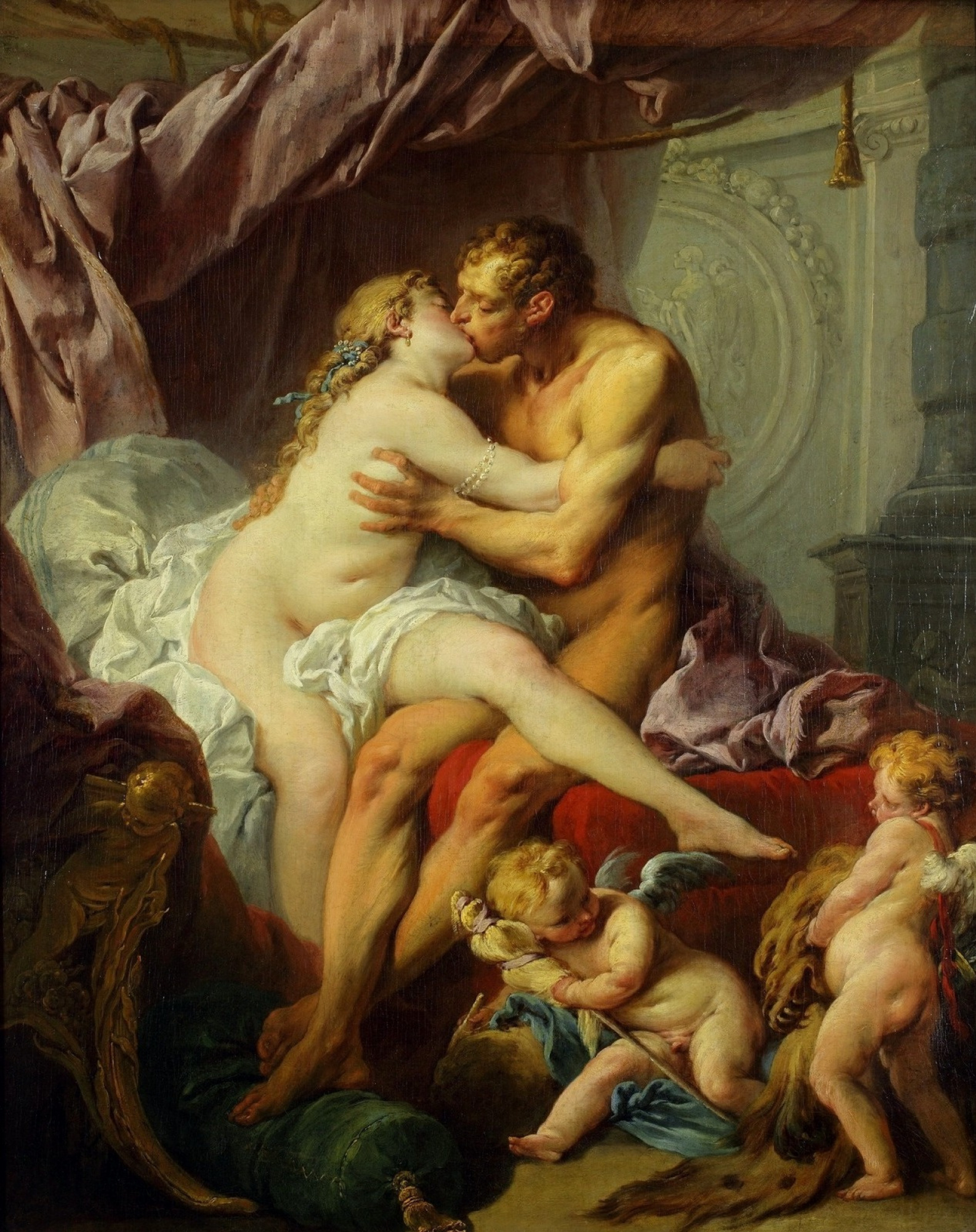 Франсуа Буше - Геркулес и Омфала, 1731, 90×74 см: Описание произведения |  Артхив