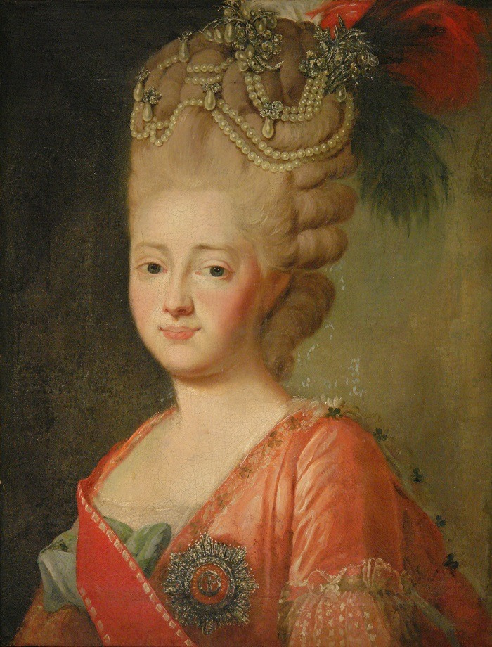 Alexander Roslin. Portrait of Grand Duchess Maria Feodorovna. Copy. Iconographic type of Roslin