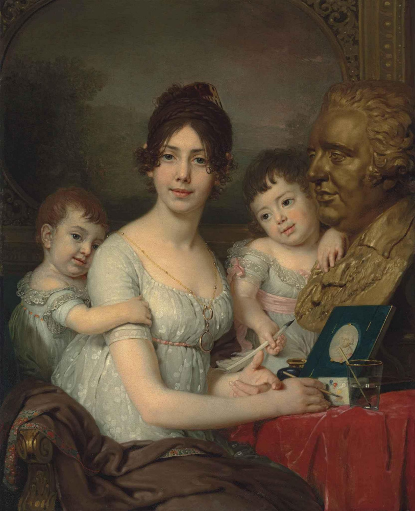 Vladimir Borovikovsky. Portrait of Countess Lubov Ilyinichna Kusheleva, née Bezborodko with children