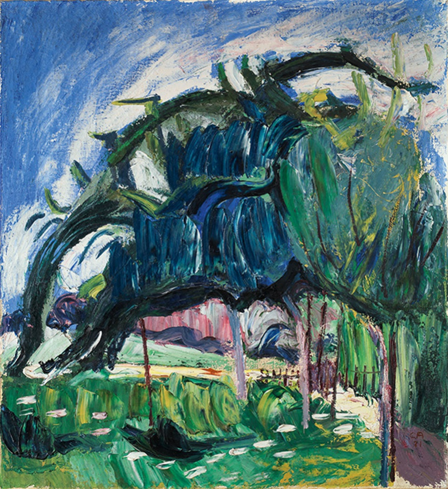Cuno Amiet. Landscape in blue tones