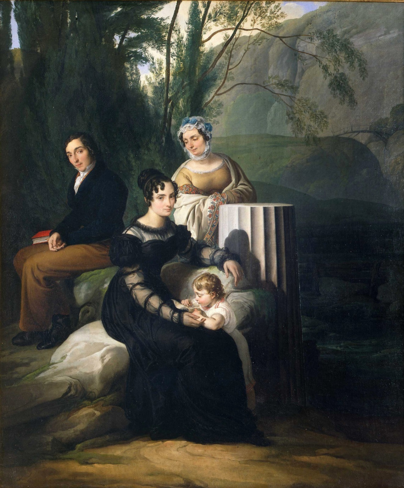 Francesco Ayets. Portrait of the Borri Stampa di Sonico Family