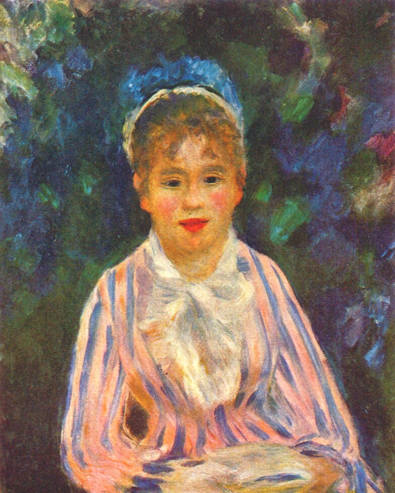 Pierre-Auguste Renoir. Woman in pink-blue