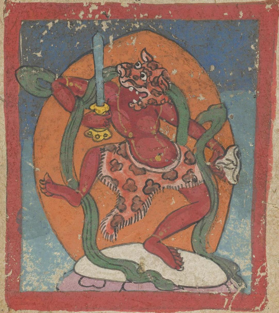 Unknown artist. The deity of the Tibetan Bon religion. Map 6